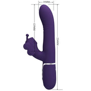 PRETTY LOVE - MULTIFUNKTIONS-KANINCHENVIBRATOR 4 IN 1 SCHMETTERLING LILA - ENGEFREUNDE.COM