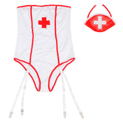 SUBBLIME - SEXY KRANKENSCHWESTER KOSTÜM MIT TEDDY L/XL SUBBLIME COSTUMES