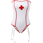 SUBBLIME - SEXY KRANKENSCHWESTER KOSTÜM MIT TEDDY L/XL SUBBLIME COSTUMES