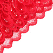 SUBBLIME - SATIN BABYDOLL MIT SPITZE ROT L/XL SUBBLIME BABYDOLLS