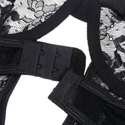 SUBBLIME - TEDDY MIT STRUMPFBAND MIT SPITZENDETAIL UND STREIFEN SCHWARZ L/XL SUBBLIME BODIES