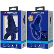 PRETTY LOVE - BRONSON DOPPELRING MIT VIBRATION BLAU PRETTY LOVE MALE