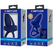PRETTY LOVE - MAT DOPPELRING MIT VIBRATION & STIMULATOR BLAU PRETTY LOVE MALE