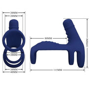 PRETTY LOVE - ELISH VIBRATIONSRING MIT VERLNGERUNG BLAU PRETTY LOVE MALE