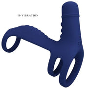 PRETTY LOVE - ELISH VIBRATIONSRING MIT VERLNGERUNG BLAU PRETTY LOVE MALE
