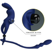 PRETTY LOVE - AYAD RABBIT VIBRATORRING MIT STECKER BLAU PRETTY LOVE MALE