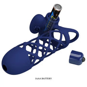 PRETTY LOVE - GIANN VIBRATORRING MIT SILIKONHÜLLE BLAU PRETTY LOVE MALE