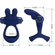 PRETTY LOVE - FRANCISCO DOPPELTER VIBRATIONSRING KANINCHEN BLAU PRETTY LOVE MALE