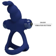 PRETTY LOVE - LUCHITO DOPPELVIBRIERENDER RING KANINCHEN BLAU PRETTY LOVE MALE