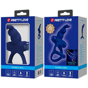 PRETTY LOVE - LUCHITO DOPPELVIBRIERENDER RING KANINCHEN BLAU PRETTY LOVE MALE