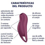 SATISFYER - POCKET PRO 1 KLITORIS-STIMULATOR GRANAT SATISFYER AIR PULSE