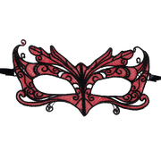 QUEEN LINGERIE - SPITZENMASKE MIT ROTEN DETAILS QUEEN LINGERIE