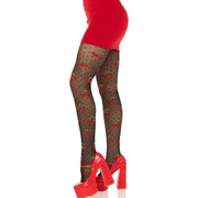 LEG AVENUE - SCHWARZE KIRSCHMUTZFÄNGE STRÜMPFE LEG AVENUE HOSIERY