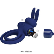 PRETTY LOVE - DAREY DOPPELTER VIBRATIONSRING KANINCHEN BLAU PRETTY LOVE MALE