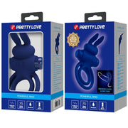 PRETTY LOVE - DAREY DOPPELTER VIBRATIONSRING KANINCHEN BLAU PRETTY LOVE MALE