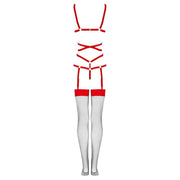 LIVCO CORSETTI FASHION - THIARA LC 20213 SET BODY + STRÜMPFE ROT L/XL LIVCO CORSETTI SETS