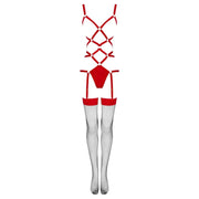 LIVCO CORSETTI FASHION - THIARA LC 20213 SET BODY + STRÜMPFE ROT L/XL LIVCO CORSETTI SETS