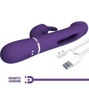 PRETTY LOVE - KAMPAS RABBIT 3 IN 1 MULTIFUNKTIONSVIBRATOR MIT ZUNGE VIOLETT PRETTY LOVE FLIRTATION