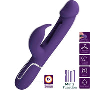 PRETTY LOVE - KAMPAS RABBIT 3 IN 1 MULTIFUNKTIONSVIBRATOR MIT ZUNGE VIOLETT PRETTY LOVE FLIRTATION