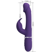 PRETTY LOVE - KAMPAS RABBIT 3 IN 1 MULTIFUNKTIONSVIBRATOR MIT ZUNGE VIOLETT PRETTY LOVE FLIRTATION