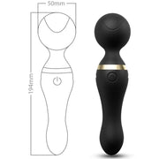ARMONY - FREEZA MASSAGER & VIBRATOR SUPER FLEXIBLER KOPF SCHWARZ - ENGEFREUNDE.COM