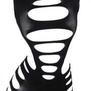 SUBBLIME - 952266 LANGRMELIGER ELASTISCHER NETZ-KLEID SCHWARZ EINE GRÖSSE SUBBLIME DRESSES