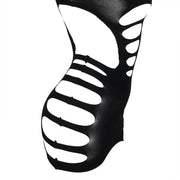 SUBBLIME - 952266 LANGRMELIGER ELASTISCHER NETZ-KLEID SCHWARZ EINE GRÖSSE SUBBLIME DRESSES