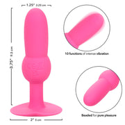 CALEXOTICS - FIRST TIME ANAL PLUG MIT PERLENSONDE 10 VIBRATIONEN ROSA CALEXOTICS