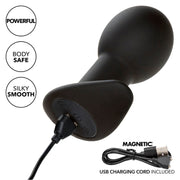 CALEXOTICS - ROCK BOTTOM ANAL PLUG 10 VIBRATIONEN SILIKON SCHWARZ CALEXOTICS