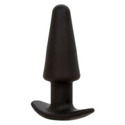 CALEXOTICS - ROCK BOTTOM TAPERED ANAL PLUG 10 VIBRACIONES SILIKON SCHWARZ CALEXOTICS