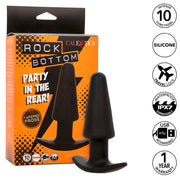CALEXOTICS - ROCK BOTTOM TAPERED ANAL PLUG 10 VIBRACIONES SILIKON SCHWARZ CALEXOTICS