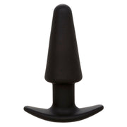 CALEXOTICS - ROCK BOTTOM TAPERED ANAL PLUG 10 VIBRACIONES SILIKON SCHWARZ CALEXOTICS