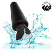 CALEXOTICS - ROCK BOTTOM TAPERED ANAL PLUG 10 VIBRACIONES SILIKON SCHWARZ CALEXOTICS