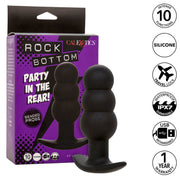 CALEXOTICS - ROCK BOTTOM ANAL PLUG MIT PERLEN 10 VIBRATIONEN SILIKON SCHWARZ CALEXOTICS