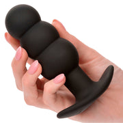 CALEXOTICS - ROCK BOTTOM ANAL PLUG MIT PERLEN 10 VIBRATIONEN SILIKON SCHWARZ CALEXOTICS