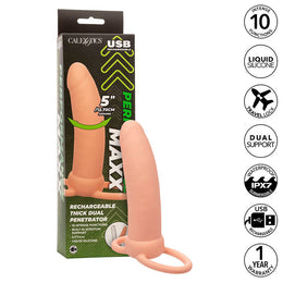 CALEXOTICS - MAXX THICK DUAL PENETRATOR 10 VIBRATIONEN FLEISCH CALEXOTICS