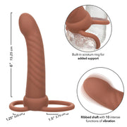 CALEXOTICS - MAXX RIBBED DUAL PENETRATOR 10 VIBRATIONEN BRAUN CALEXOTICS