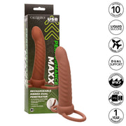 CALEXOTICS - MAXX RIBBED DUAL PENETRATOR 10 VIBRATIONEN BRAUN CALEXOTICS