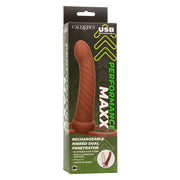 CALEXOTICS - MAXX RIBBED DUAL PENETRATOR 10 VIBRATIONEN BRAUN CALEXOTICS