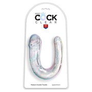 KING COCK - DOUBLE TROUBLE DOPPELDILDO 33 CM KLAR KING COCK