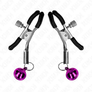 KINK - LILA NIPPELKLEMME MIT EINZELNEN GLOCKEN 6 CM KINK NIPPLE GRIP