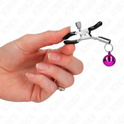 KINK - LILA NIPPELKLEMME MIT EINZELNEN GLOCKEN 6 CM KINK NIPPLE GRIP