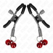 KINK - DOPPELTE GLOCKEN-NIPPELKLAMMERE ROT 6 CM KINK NIPPLE GRIP