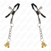 KINK - GOLDENE NIPPELKLEMMEN MIT GLOCKENANHÄNGER 6 CM KINK NIPPLE GRIP
