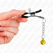 KINK - GOLDENE JINGLE BELL ANHÄNGER-NIPPELKLAMMERN 6 CM KINK NIPPLE GRIP