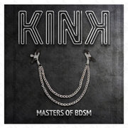 KINK - NIPPELKLEMMEN MIT 2 DICKEN KETTEN SILBER 20/23 CM KINK NIPPLE GRIP