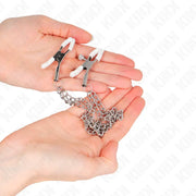 KINK - NIPPELKLEMMEN MIT 2 DÜNNEN KETTEN SILBER 20/23 CM KINK NIPPLE GRIP