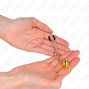 KINK - DÜNNE GLOCKEN-NIPPELKLAMMERN GOLD 7 CM KINK NIPPLE GRIP
