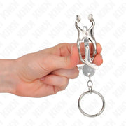 KINK - O-RING JAPANISCHE KLEEBLATT-NIPPELKLAMMERN SILBER KINK NIPPLE GRIP