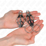 KINK - O-RING JAPANISCHE KLEEBLATT-NIPPELKLAMMERN SILBER KINK NIPPLE GRIP